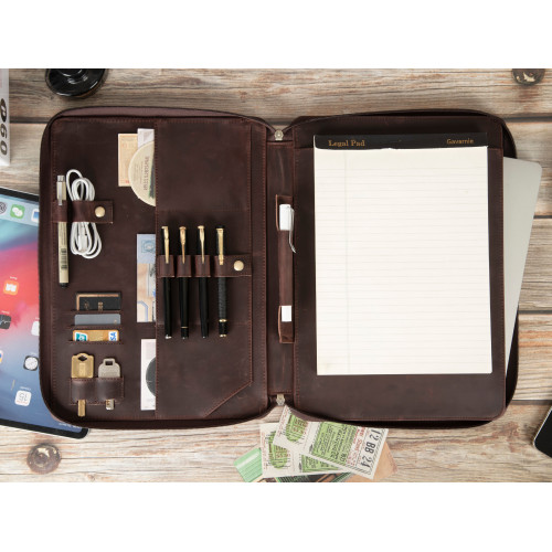 Personalized Leather Portfolio,Custom Leather Padfolio,A4 iPad leather Folder,Monogrammed Padfolio For Dad,Christmas Gift